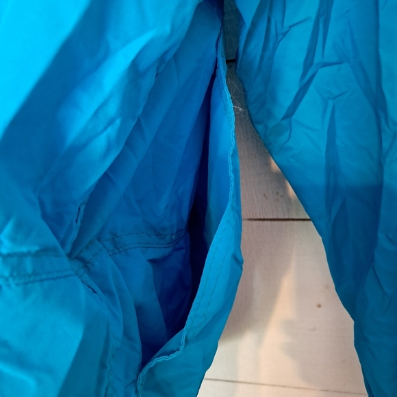 Vintage L.L. Bean Womens Teal 1/4 Zip Pullover Hooded Rain Jacket Size Small - Picture 5 of 6